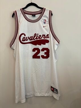 LeBron James #23 Cleveland Cavaliers Nike Jersey 3XL +2 Vintage White #A81